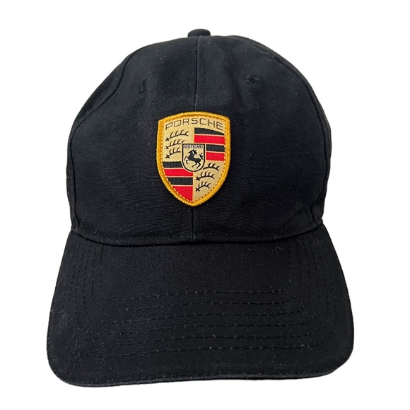 Porsche Design Accessories Porsche Unisex Mens Black Crest Baseball